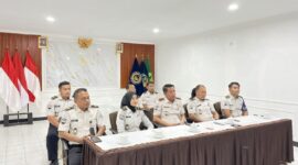 Kalapas Brebes bersama jajaran pegawai mengikuti sosialisasi ZI via virtual. Foto: ist