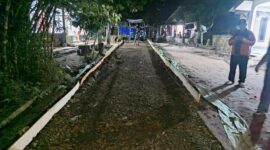 Pembangunan jalan betonisasi kp. Cibogo RT 01/04 Desa Pasanggrahan Kecamatan Solear
