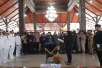Pelantikan 14 kepala desa hasil Pemilihan Kepala Desa Pergantian Antar Waktu (PAW) oleh Bupati Brebes Paramitha Widya Kusuma di Pendopo Kanjengan, Brebes, Senin, (20/4/ 2026). Foto: ist
