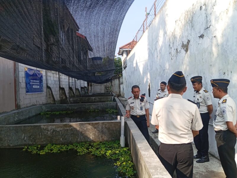 Kalapas Brebes, Mudo Mulyono tinjau budidaya lele. Foto: ist