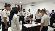 Pelantikan pejabat majerial baru di Lapas Brebes, Senin (25/5). Foto: ist