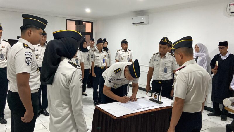 Pelantikan pejabat majerial baru di Lapas Brebes, Senin (25/5). Foto: ist