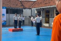 Upacara peringatan Hardiknas ke 118 di Lapas Brebes. (Istimewa)