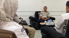 Kalapas Brebes, Mudo Mulyanto menerima kunjungan pegawai KPU Brebes. Foto: ist