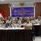 Kalapas Brebes Mudo Mulyanto bersama jajaran pegawai ikuti desk evaluasi TPI via daring. Foto: lensabumi/ist