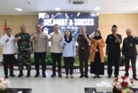 Bupati Paramitha Widya Kusuma menghadiri acara pisah sambut Kejari Brebes. Foto: ist