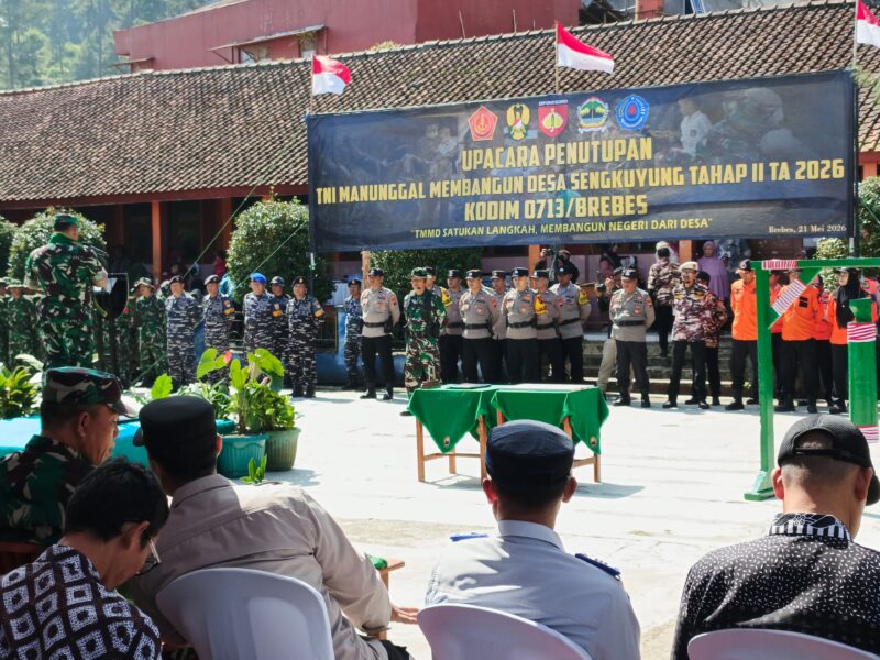 TMMD Sengkuyung Kodim 0713/Brebes Tuntas 100 Persen resmi ditutup. Foto: ist