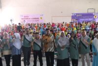 Peringatan hari ulang tahun IGTKI-PGRI Ke 76 dihadiri Bupati Brebes yang diwakili Asisten I Sekda Brebes Subandi, di SMA Negeri 2 Brebes, Sabtu (23/5/2026). Foto: ist