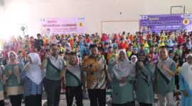 Peringatan hari ulang tahun IGTKI-PGRI Ke 76 dihadiri Bupati Brebes yang diwakili Asisten I Sekda Brebes Subandi, di SMA Negeri 2 Brebes, Sabtu (23/5/2026). Foto: ist