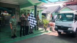 Komandan Kodim 0713/Brebes Letkol Inf Ambariyantomo. Kegiatan tersebut turut dihadiri Kepala Badan Kesatuan Bangsa dan Politik Kabupaten Brebes Cecep Aji Suganda melepas 10 unit bantuan truk KDMP untuk sejumlah koperasi desa di Makodim 0713, Sabtu (6/6/2026). Foto:ist