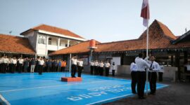 Upacara hari lahir Pancasila di Lapas Brebes berlangsung khidmat. Foto: ist