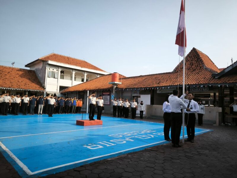 Upacara hari lahir Pancasila di Lapas Brebes berlangsung khidmat. Foto: ist