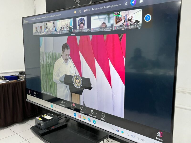 Lapas Brebes mengikuti FGD Nasional tentang pemanfaatan lahan idle untuk mendukung ketahanan pangan yang digelar Kementerian Imigrasi dan Pemasyarakatan secara virtual. Foto: ist