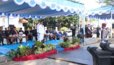 Wakil Bupati Wurja jadi inspektur upacara hari lahir Pancasila di alun-alun Brebes. Foto: ist