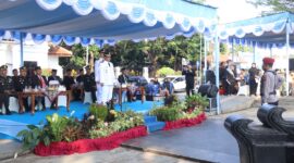 Wakil Bupati Wurja jadi inspektur upacara hari lahir Pancasila di alun-alun Brebes. Foto: ist