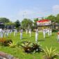 Puluhan personel polres Brebes mengikuti ujian beladiri di mapolres, Kamis (4/6/2026). Foto: ist