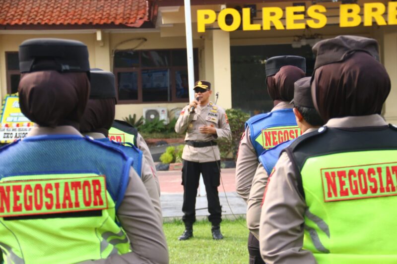 Antisipasi Dinamika Kamtibmas, Polres Brebes Gelar Latihan Intensif Kompi Negosiator. Foto: ist