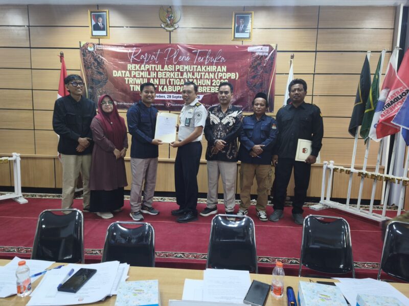 Lapas Brebes gelar Rapat Pleno Terbuka Rekapitulasi Pemutakhiran Data Pemilih Berkelanjutan (PDPB) Triwulan III Tahun 2026 tingkat Kabupaten Brebes, Selasa (29/9). Foto:istimewa